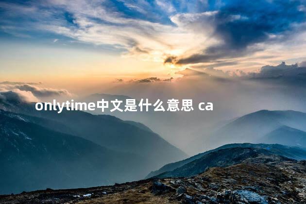 onlytime中文是什么意思 cansee是什么意思中文